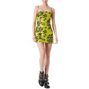 Alice + Olivia Womens  Tayla Structured Mini Dress, Yellow